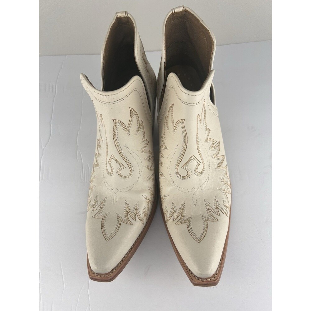 Ariat boots womens Dixon Color Blanco Us 10 Off-White Leather Embroidered Short - Picture 3 of 11